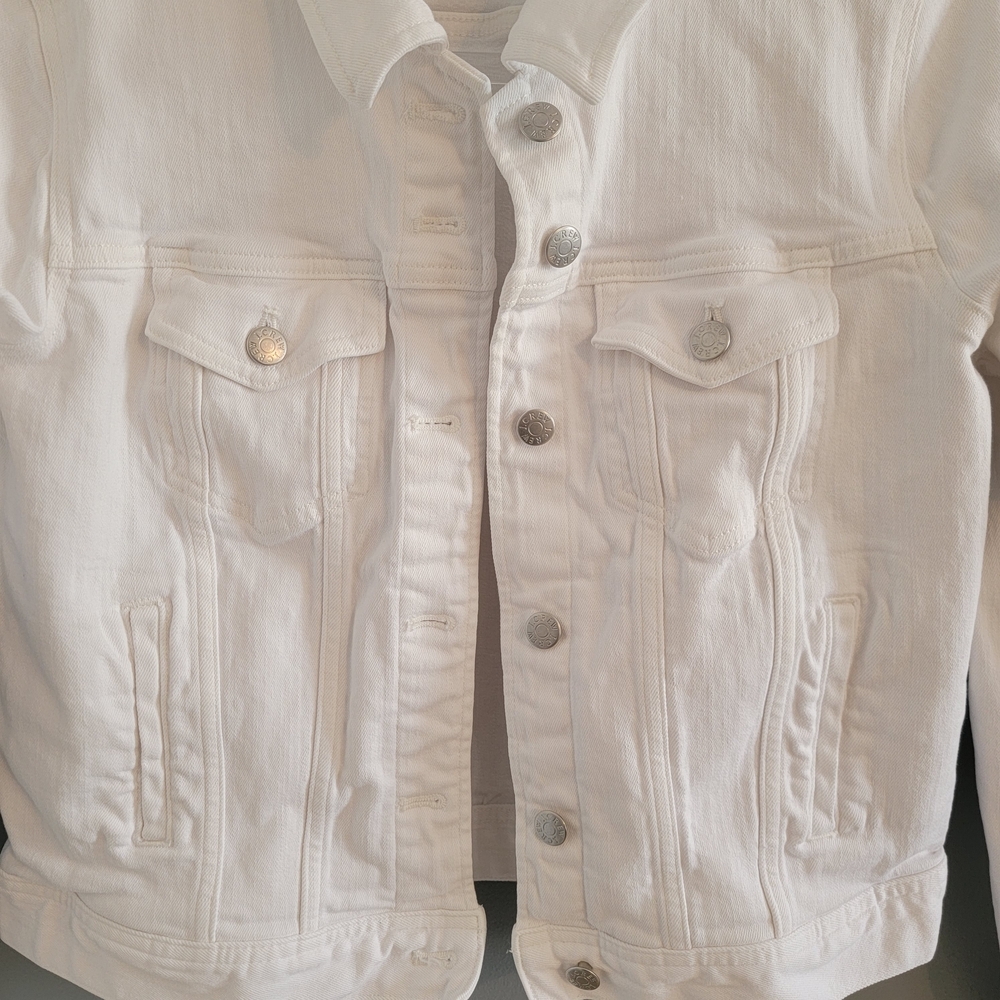J. Crew Bright White Denim Jacket - Picture 5 of 9